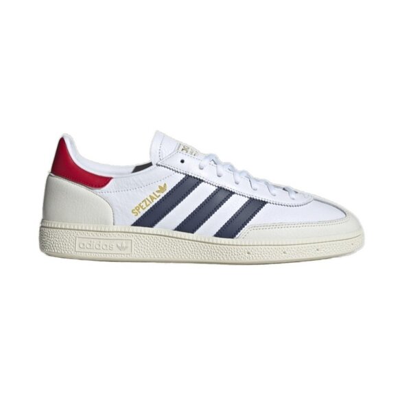 Adidas Handball Spezial Mens Sneakers White Shadow Navy Red JH5450 NEW - Picture 2 of 10